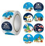 500 Kerst Stickers Op Rol - 2.5cm - Kerststickers -, Verzenden, Nieuw