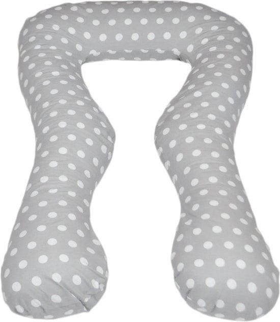 Voedingskussen zwangerschapskussen 300 cm - grijs met wit..., Kinderen en Baby's, Babyvoeding en Toebehoren, Nieuw, Ophalen of Verzenden