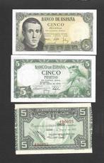 Spanje. - 5 x 5 Pesetas - various dates (Zonder
