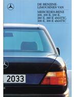 1989 MERCEDES BENZ E KLASSE BROCHURE NEDERLANDS, Nieuw, Ophalen of Verzenden