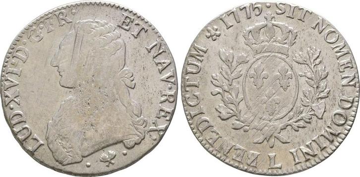 Ecu Bayonne 1775 L Frankreich: Ludwig Xvi, 1774-1793:, Postzegels en Munten, Munten | Europa | Niet-Euromunten, België, Verzenden
