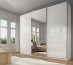 Kledingkast Mariah 2 - Wit - 263 cm met spiegel, Verzenden, Nieuw