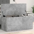 vidaXL Opbergbox 100x42x46 cm bewerkt hout betongrijs, Huis en Inrichting, Verzenden, Nieuw