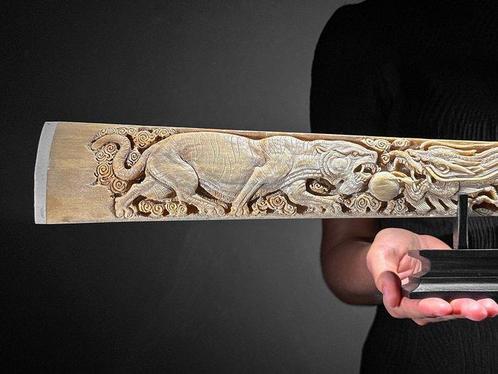GEEN MINIMUMVERKOOPPRIJS - Extra grote gesneden gepatineerde, Antiek en Kunst, Kunst | Designobjecten