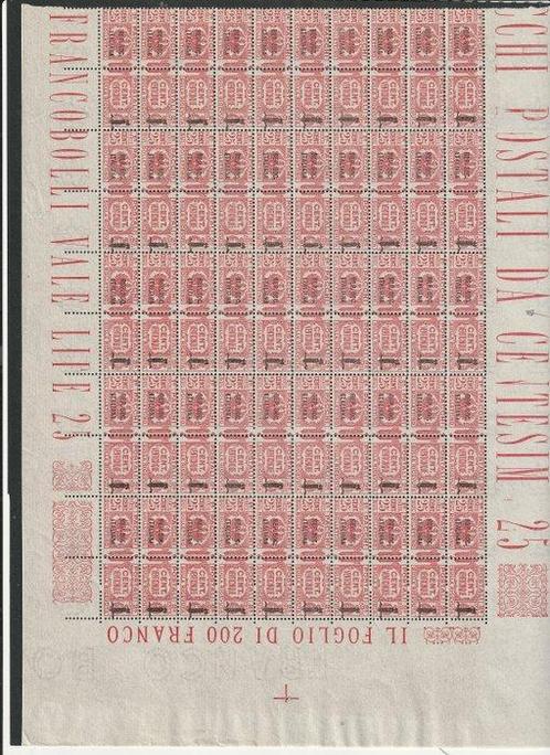 Italië 1944 - RSI markeerblad - Sassone TX cat 37 - 38, Postzegels en Munten, Postzegels | Europa | Italië