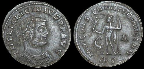 Ad 308-324 n Chr Licinius I ad 308-324 Æ Follis 23mm, 3 4.., Postzegels en Munten, Munten en Bankbiljetten | Verzamelingen, Verzenden
