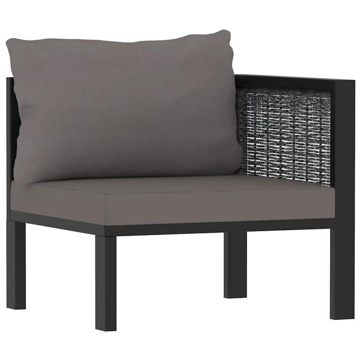 Hoekbank Antraciet Rattan - Retour Deal - 40% Korting!, Huis en Inrichting, Zetels | Zetels, Minder dan 150 cm, Minder dan 75 cm