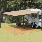 vidaXL Tenttapijt 400x500 cm HDPE zandkleurig, Verzenden, Nieuw