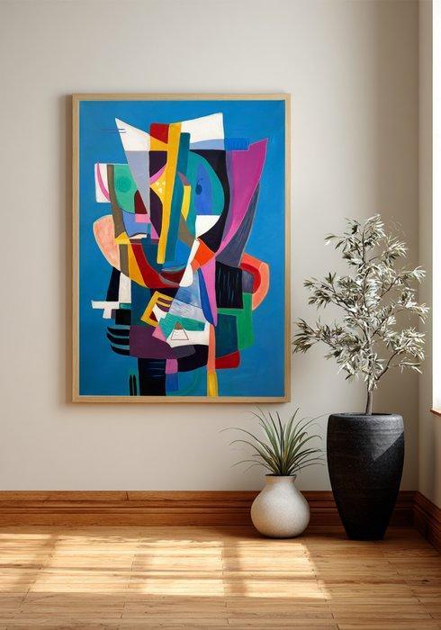 E. Pérez Lezcano - “Arquetipo en Azul” XL ( No Reserve, Antiek en Kunst, Kunst | Schilderijen | Modern