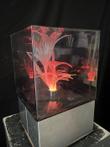 Lampe de table, Lampe vintage en Plexiglas avec palme