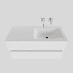 Badkamermeubel Solid Surface BWS Oslo 100x46 cm Rechts Mat, Ophalen of Verzenden, Nieuw, Bad