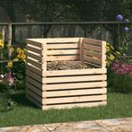 vidaXL Compostbak 80x80x78 cm massief grenenhout, Verzenden, Nieuw
