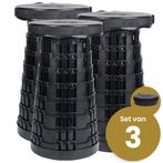 Set Van 3 Stuks ! Alora Opvouwbare Kruk Extra Strong - Zwart, Huis en Inrichting, Nieuw