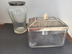 Vase monture argent - Vase - Cristal, Argent - et boite a
