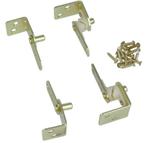 DX Saloondeurscharnier staal vermessingd, Doe-het-zelf en Bouw, Nieuw, Overige materialen, Klink of Kruk