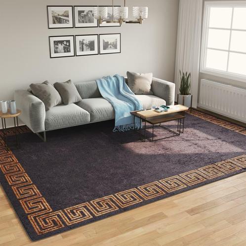 vidaXL Vloerkleed wasbaar anti-slip 400x300 cm zwart en, Huis en Inrichting, Stoffering | Tapijten en Vloerkleden, Nieuw, Verzenden