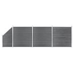vidaXL Schuttingset 3 vierkant en 1 schuin 619x186 cm HKC, Tuin en Terras, Verzenden, Nieuw