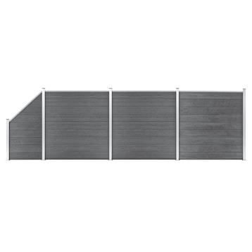 vidaXL Schuttingset 3 vierkant en 1 schuin 619x186 cm HKC, Tuin en Terras, Verzenden, Nieuw