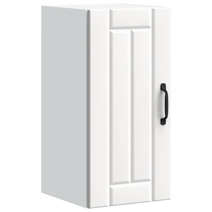 vidaXL Keukenwandkast Lucca bewerkt hout wit, Huis en Inrichting, Kasten | Overige, Nieuw, Verzenden