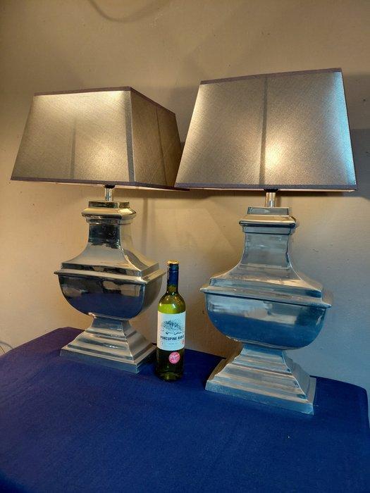 Tafellamp (2) - Schemerlampen - Hoogte 70 cm. - Aluminium -, Huis en Inrichting, Overige Huis en Inrichting