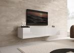 Meubella | TV-Meubel - Wit - 160cm | Staand of hangend, Huis en Inrichting, Kasten |Televisiemeubels, Overige materialen, Verzenden