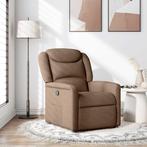 vidaXL Fauteuil verstelbaar stof bruin, Verzenden, Nieuw