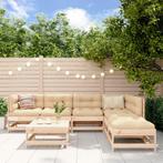 vidaXL 7-delige Loungeset met kussens massief teak, Tuin en Terras, Tuinsets en Loungesets, Verzenden, Nieuw, Loungeset
