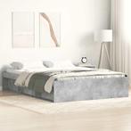 vidaXL Bedframe betongrijs 120x190 cm, Huis en Inrichting, Slaapkamer | Bedden, Verzenden, Nieuw