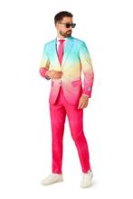 Regenboog Fuchsia Blauw Pak Heren OppoSuits, Verzenden