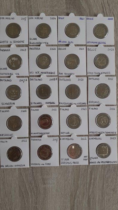 Europa. 2 Euro 2006/2024 (20 stuks) (Zonder Minimumprijs), Postzegels en Munten, Munten | Europa | Euromunten
