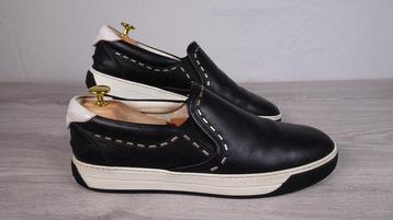 Fendi Black Leather Slip On - Mocassins (loafers) - Taille :