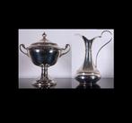 Wijnkruik (2) - Coppa con coperchio e piccola brocca - .800, Antiquités & Art, Antiquités | Argent & Or