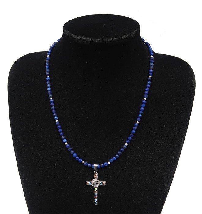 Lapis lazuli - Exorcisme - Kruis van Sint-Benoît -, Antiek en Kunst, Antiek | Boeken en Manuscripten