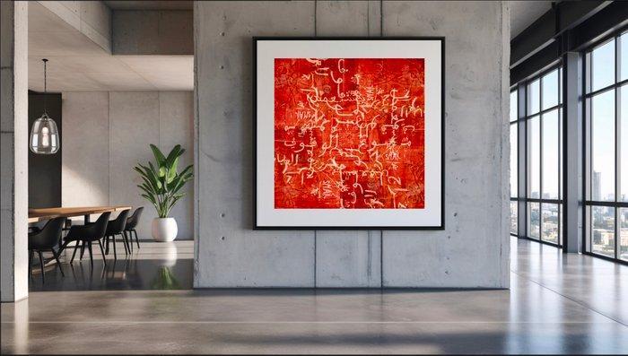 Ben Dauchez - Orientaliste Rouge #1, Antiek en Kunst, Kunst | Designobjecten