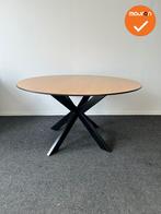Mauforce Ronde tafel - 140 cm - Zwarte Stervoet - Beuken Tre, Ophalen of Verzenden, Tafel