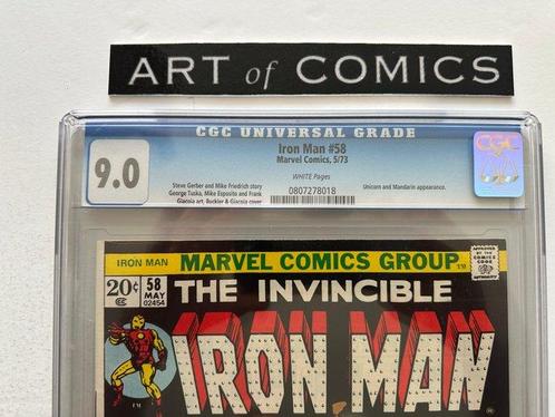 Iron Man #58 - CGC 9.0 - Unicorn, Mandarin Appearance - 1, Boeken, Strips | Comics