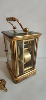 Pendulette de voyage, Réveil - Laiton - Bronze - Verre -