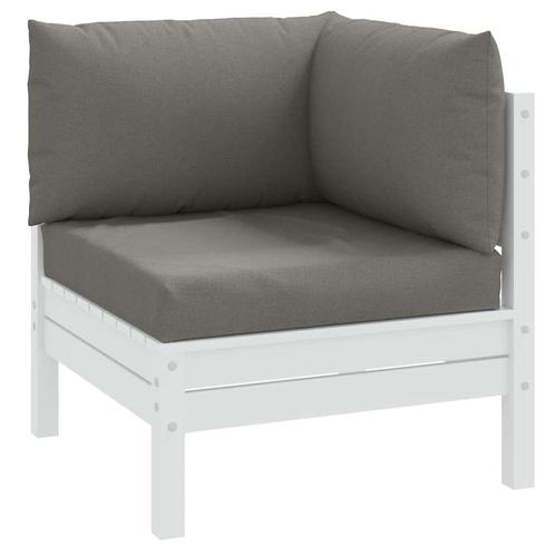 vidaXL Palletkussens 3 st stof gemêleerd donkergrijs, Huis en Inrichting, Woonaccessoires | Kussens, Nieuw, Verzenden
