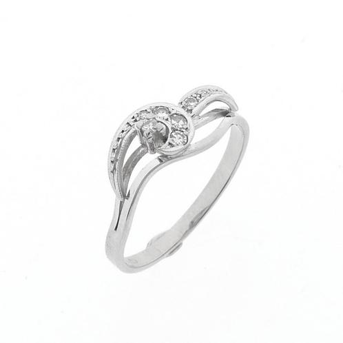 Witgouden ring met diamant | 0,07 ct. (diamanten ring), Handtassen en Accessoires, Ringen, Dame, Met edelsteen, Overige kleuren