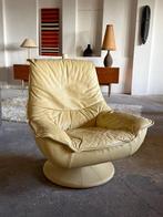 Fauteuil - Tulip - Leder - draaistoel, Antiek en Kunst, Antiek | Meubels | Stoelen en Sofa's