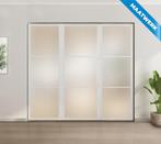 Enkele stalen taatsdeur met glaspaneel, 3 vlaks, wit, mat gl, Doe-het-zelf en Bouw, Nieuw, Metaal, Overige typen