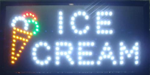 Ice cream ijs LED bord lamp verlichting lichtbak reclamebord, Huis en Inrichting, Lampen | Overige, Nieuw, Verzenden