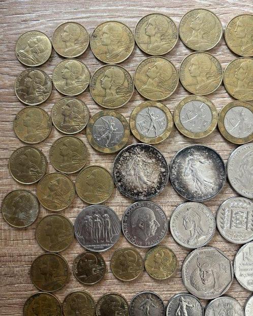 Frankrijk. Lot de ± 350 monnaies, dont certaines en argent, Postzegels en Munten, Munten | Europa | Niet-Euromunten