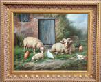 Hilaire Bals (1940) - Dieren bij de boerderij, Antiek en Kunst, Kunst | Schilderijen | Klassiek