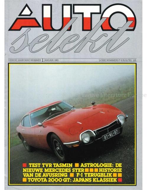 1983 AUTO SELEKT MAGAZINE 1 NEDERLANDS, Livres, Autos | Brochures & Magazines, Enlèvement ou Envoi