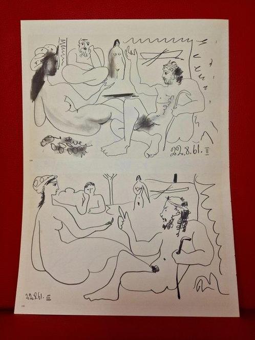 Pablo Picasso (1881-1973) - Les Déjeuners (1962) – Double, Antiek en Kunst, Antiek | Overige Antiek