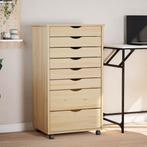 vidaXL Rolling Kabinet met Laden MOSS Heldere vernis 53 x 39, Huis en Inrichting, Verzenden, Nieuw