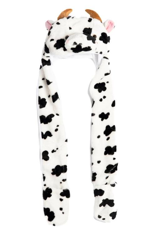 Muts Wanten Koe Sjaalmuts met Oortjes Stier Zwart Wit Vlekke, Kinderen en Baby's, Kinderkleding | Petten en Hoeden, Nieuw, Ophalen of Verzenden