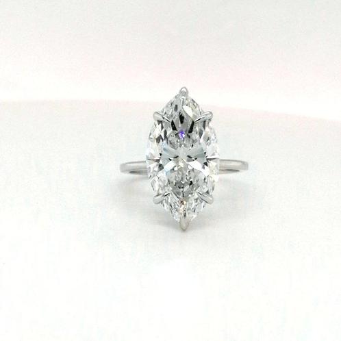 Zonder Minimumprijs - Ring - 14 karaat Witgoud -  7.53ct., Handtassen en Accessoires, Ringen