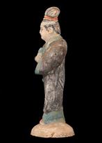 Oud-Chinees Terracotta Vrouwe Hofmessenger Statuette